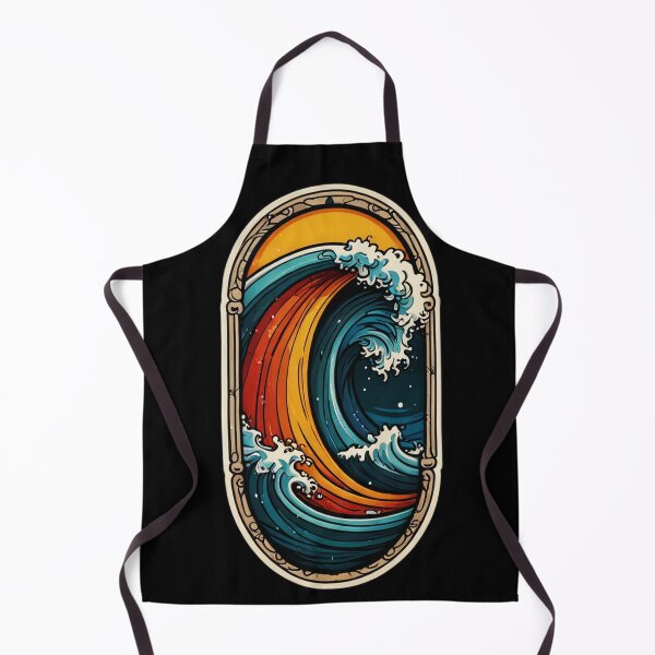 Item preview, Rainbow Window to the The Great Wave of Kanagawa at Sunset designed and sold by NautiChic.