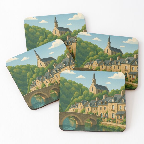 Item preview, Léhon Village and Canal with Abbey, Côtes-d’Armor designed and sold by Aryabek.