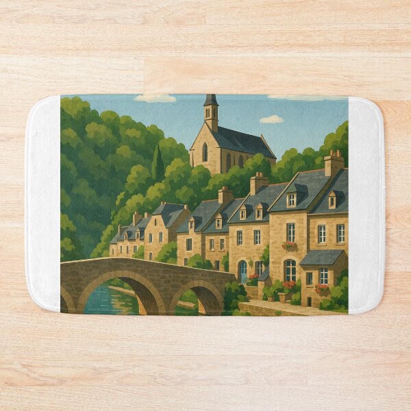 Item preview, Léhon Village and Canal with Abbey, Côtes-d’Armor designed and sold by Aryabek.
