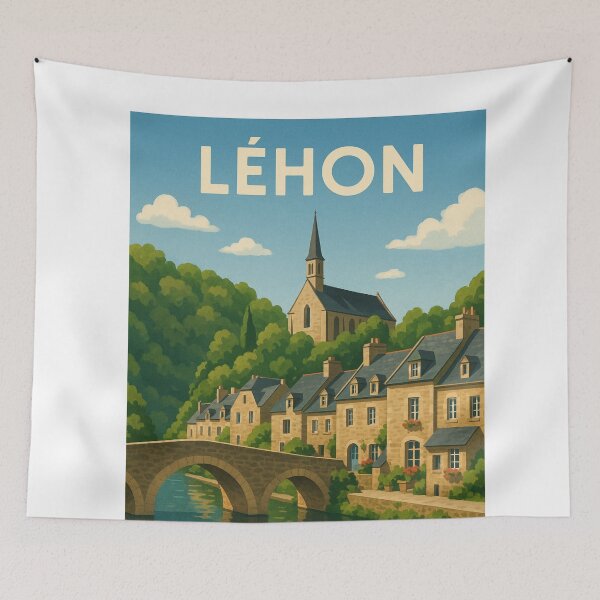 Item preview, Léhon Village and Canal with Abbey, Côtes-d’Armor designed and sold by Aryabek.