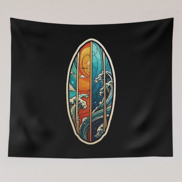 Item preview, Hawaii All Seasons Surfboard with Ocean Waves designed and sold by NautiChic.