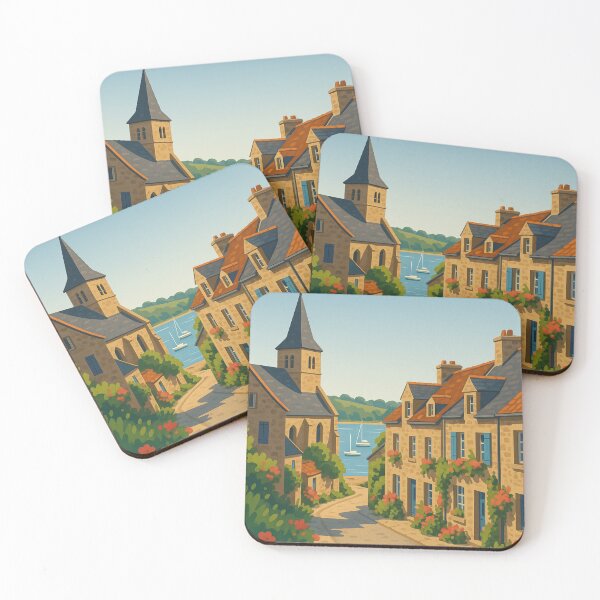Item preview, View of Saint-Suliac and the Rance Estuary, Brittany designed and sold by Aryabek.