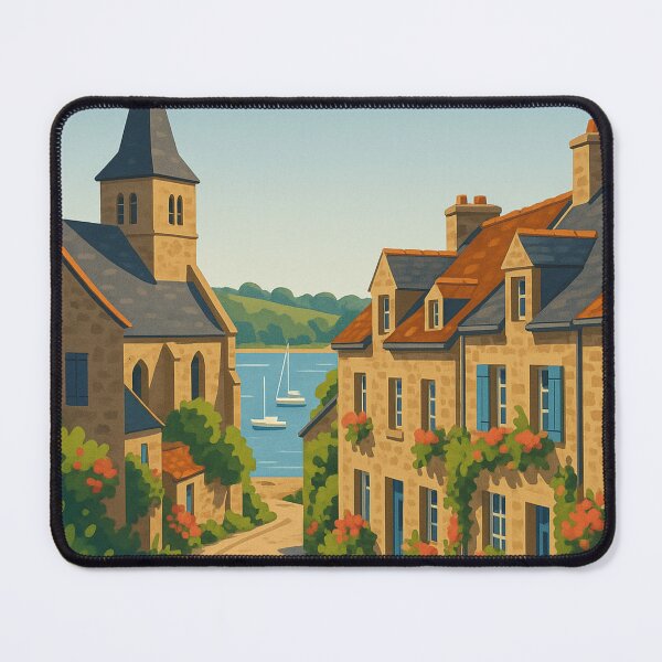 Item preview, View of Saint-Suliac and the Rance Estuary, Brittany designed and sold by Aryabek.