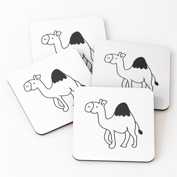 Item preview, Cute camel black and white desert animal designed and sold by fluffyfamcraft.