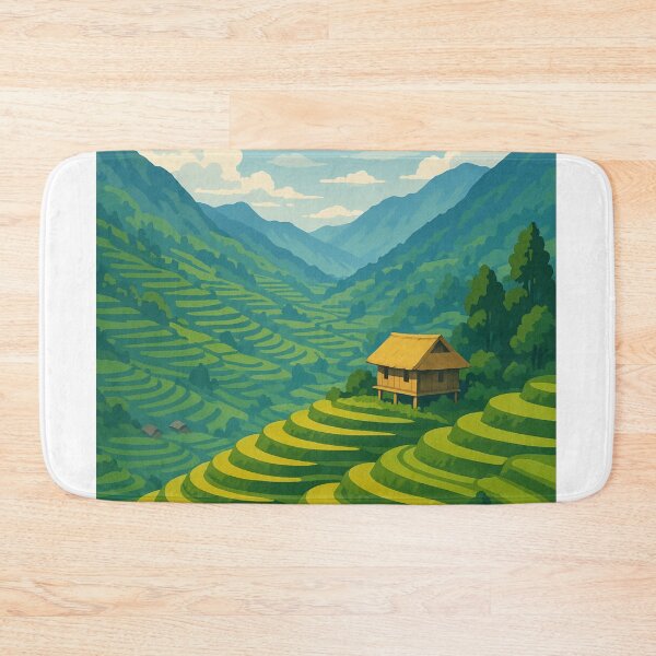 Item preview, Traditional Stilt House in Sapa Rice Terraces, Lao Cai designed and sold by Aryabek.