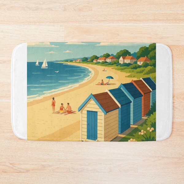 Item preview, Summer at Goring-by-Sea with Beach Huts, West Sussex designed and sold by Aryabek.