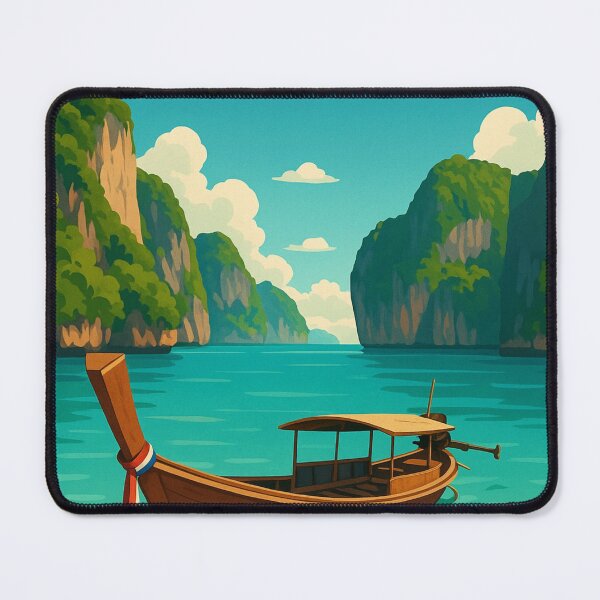 Item preview, Longtail Boat on Beach at Phi Phi Leh, Thailand designed and sold by Aryabek.