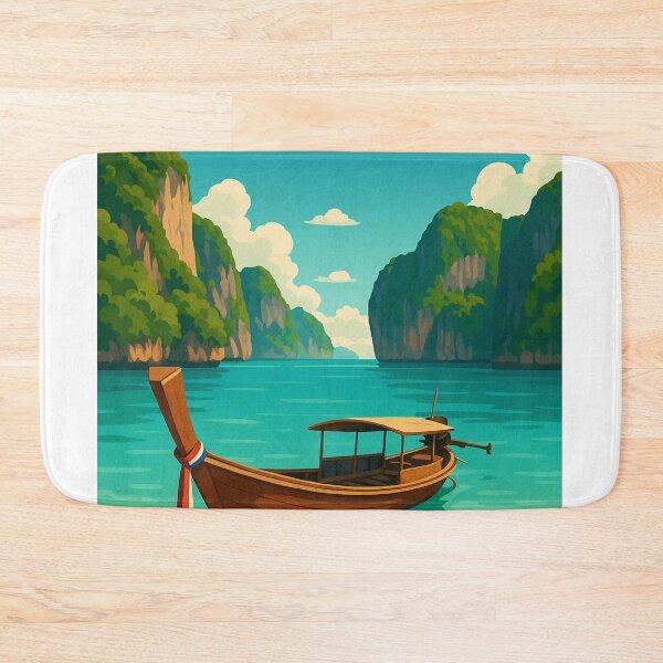 Item preview, Longtail Boat on Beach at Phi Phi Leh, Thailand designed and sold by Aryabek.
