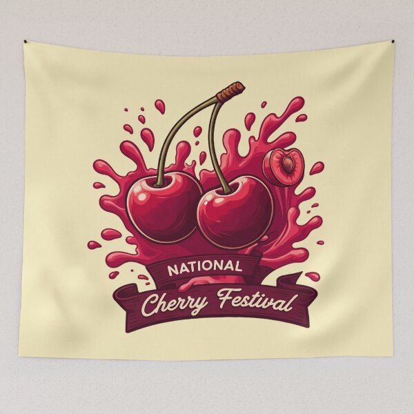 Item preview, Cherry Duo Splash – National Cherry Festival Art designed and sold by PrintBreeze.