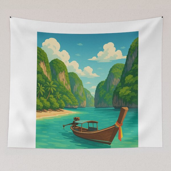 Item preview, Phi Phi Islands Lagoon with Limestone Cliffs, Krabi designed and sold by Aryabek.