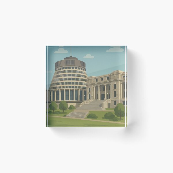 Item preview, The Beehive and Parliament Buildings in Wellington, New Zealand designed and sold by Aryabek.