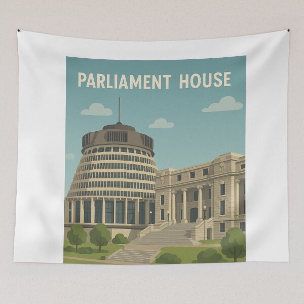 Item preview, The Beehive and Parliament Buildings in Wellington, New Zealand designed and sold by Aryabek.