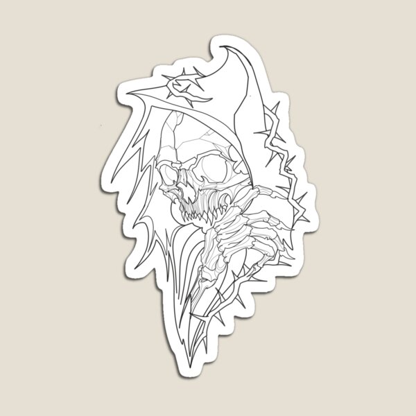 Artikel-Vorschau von Sensenmann Tod mit Dornen, designt und verkauft von Tattoo Illustrations.