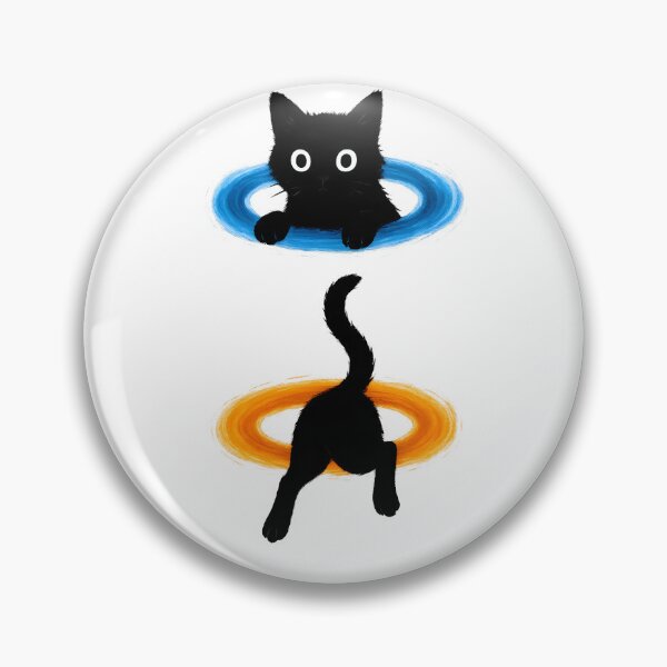 Artikelvorschau, Neugieriger Portalsprung der schwarzen Katze – Lustiges Dimensionsschleifen-Gamer-Kätzchen entworfen und verkauft von Shoot-The-Moon.
