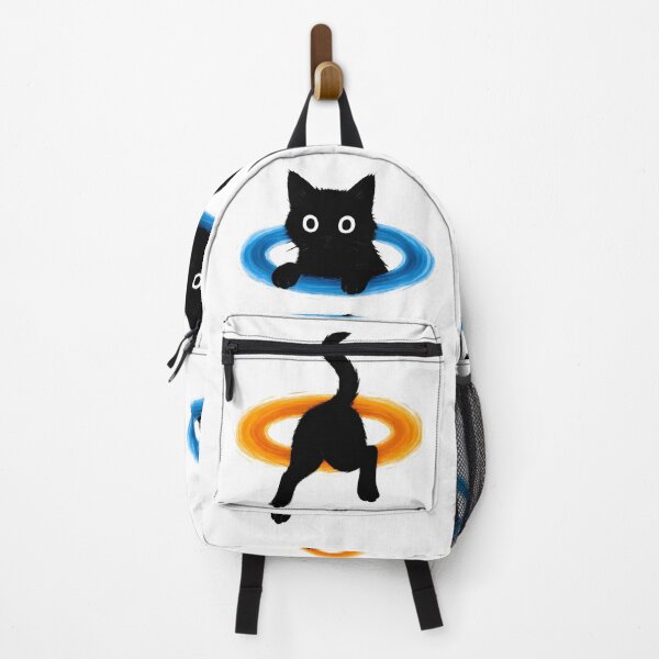 Item preview, Curious Black Cat Portal Jump – Funny Dimension Loop Gamer Kitty designed and sold by Shoot-The-Moon.
