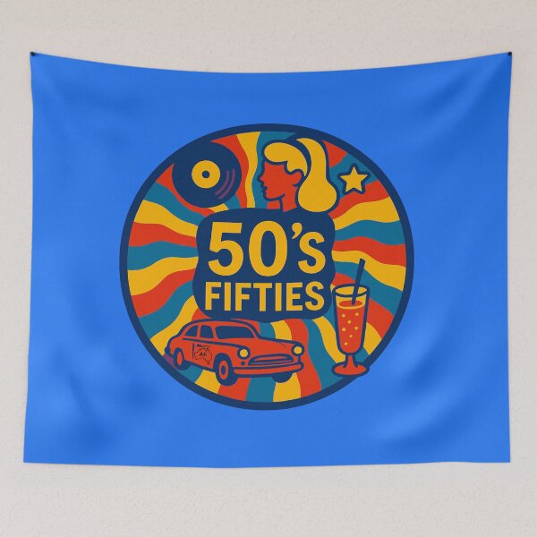 Item preview, Awesome circular 50's colourful motif designed and sold by Andykinoz.