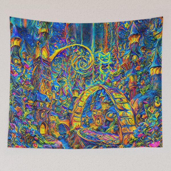 Item preview, Floral Spiral Gateway to Catland designed and sold by blackhalt.
