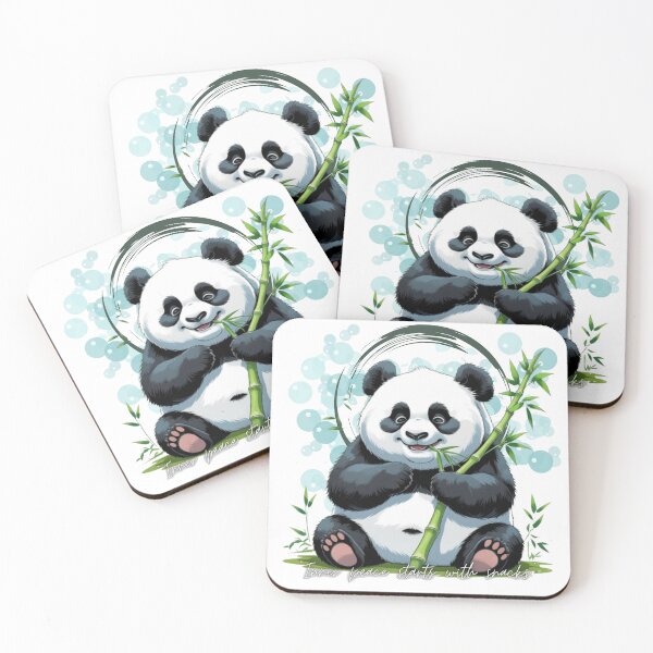 Item preview, Peaceful Panda Eating Bamboo Snacks designed and sold by ZenAnimal.