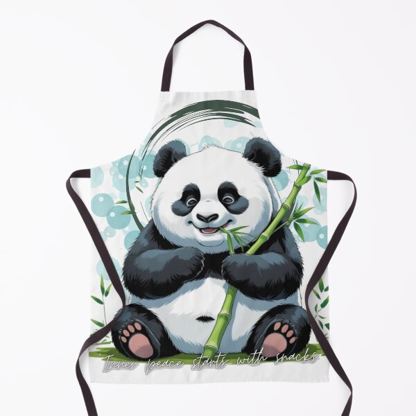 Item preview, Peaceful Panda Eating Bamboo Snacks designed and sold by ZenAnimal.