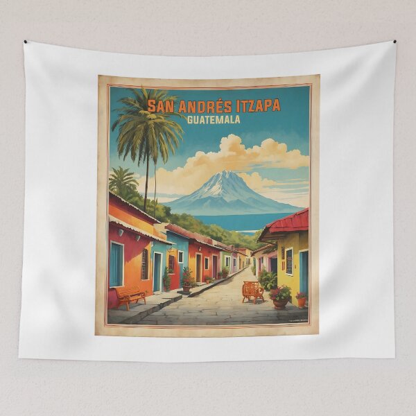 Item preview, San Andres Itzapa Guatemala Vintage Poster Tourism  designed and sold by TravelersGems.