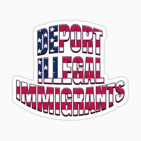 Artikel-Vorschau von ILLEGALE EINWANHRER DEPORTIEREN Rot Weiß Blau Stars & Stripes, designt und verkauft von carolina1.