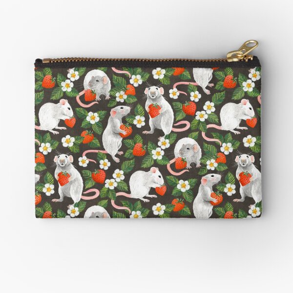 Item preview, Rats Love Strawberries on vintage dark brown designed and sold by micklyn.