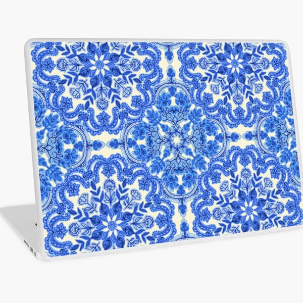 Aperçu de l'œuvre Motif d'art populaire bleu cobalt et blanc de Chine créée et vendue par micklyn.