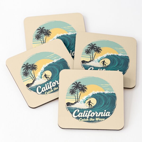 Item preview, California – Surfing a wave at sunset designed and sold by Danh Style.
