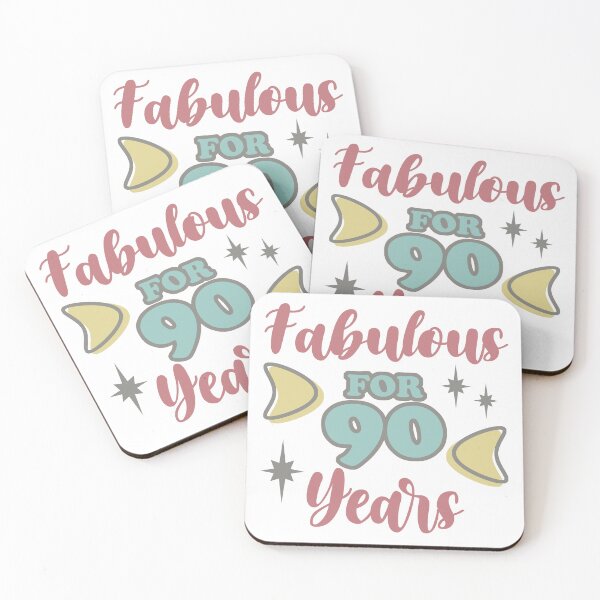 Item preview, Fabulous 90th Birthday For Women designed and sold by thepixelgarden.