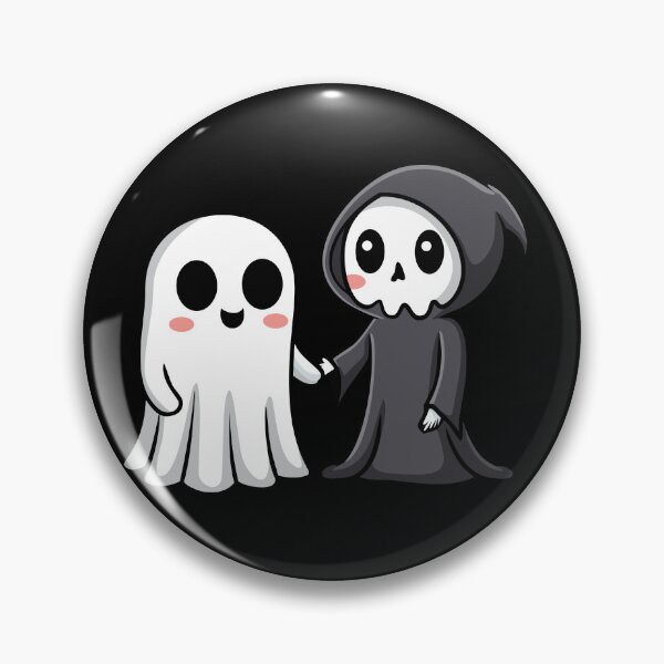 Item preview, Cute ghost with grim reaper holding hands, best friends forever designed and sold by Eva-Designs-.