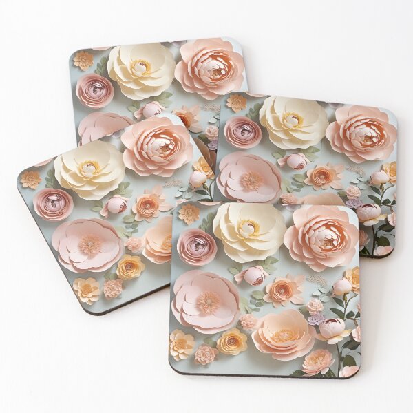 Item preview, Elegant Pastel Paper Flower Wall Decor designed and sold by MRFEZOO2030.
