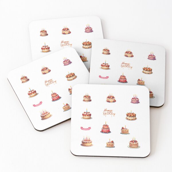 Item preview, Watercolor Birthday Cakes designed and sold by silviaol.