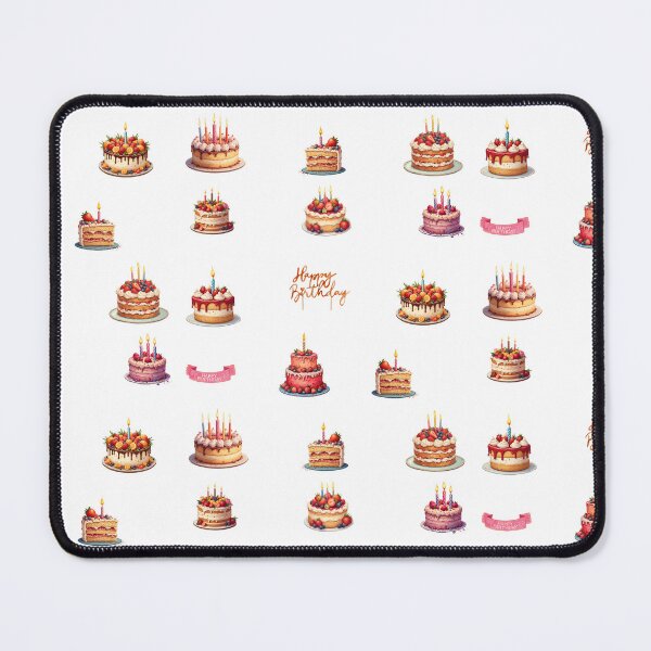 Item preview, Watercolor Birthday Cakes designed and sold by silviaol.