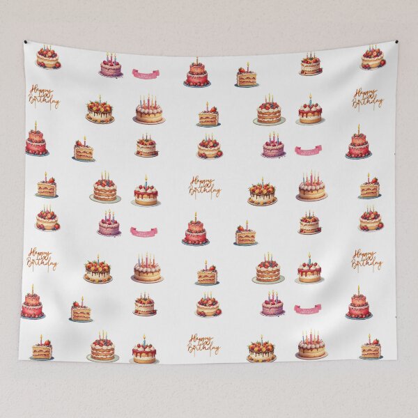 Item preview, Watercolor Birthday Cakes designed and sold by silviaol.