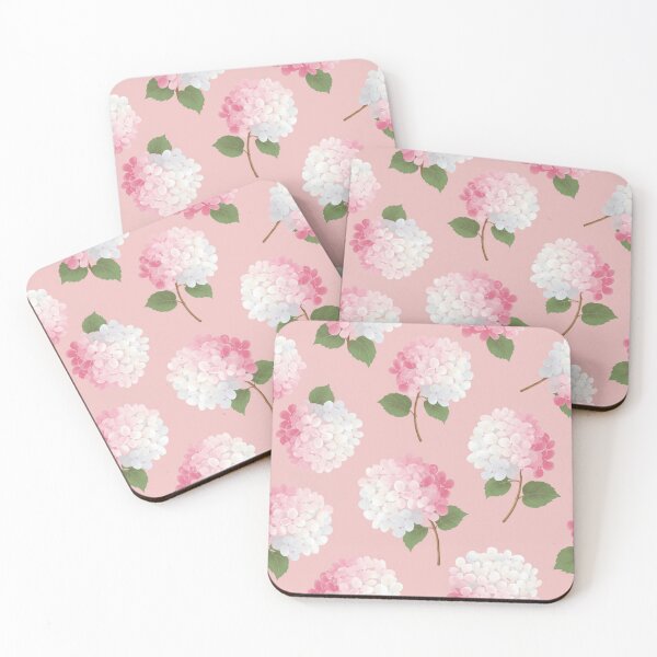 Item preview, Blushing Hydrangeas on Pink designed and sold by LyssasMindArt.
