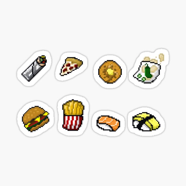 Item preview, 8 bit deliciousness | pack of 8  designed and sold by linnibeanie.