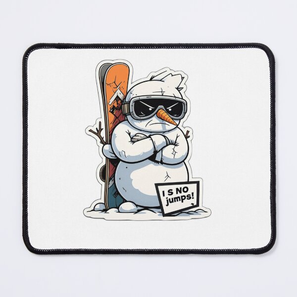 Item preview, Grumpy Snowman Snowboard Fail Sticker designed and sold by Gscode.