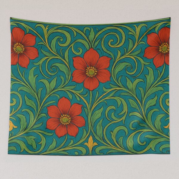 Item preview, Art Nouveau flowers in a blaze of color designed and sold by Sigtrix.