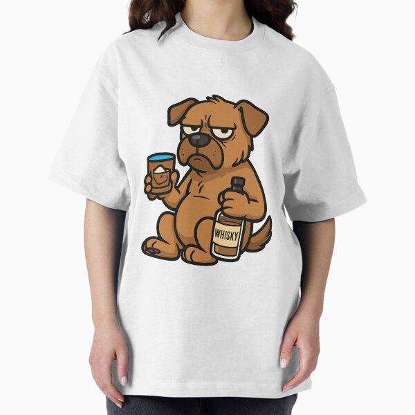 Item preview, Dog with a Whisky Bottle designed and sold by Artistry Hive.