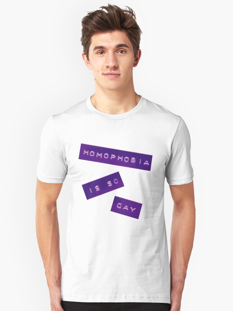 Alternate view of Homophobia Is So Gay II Slim Fit T-Shirt