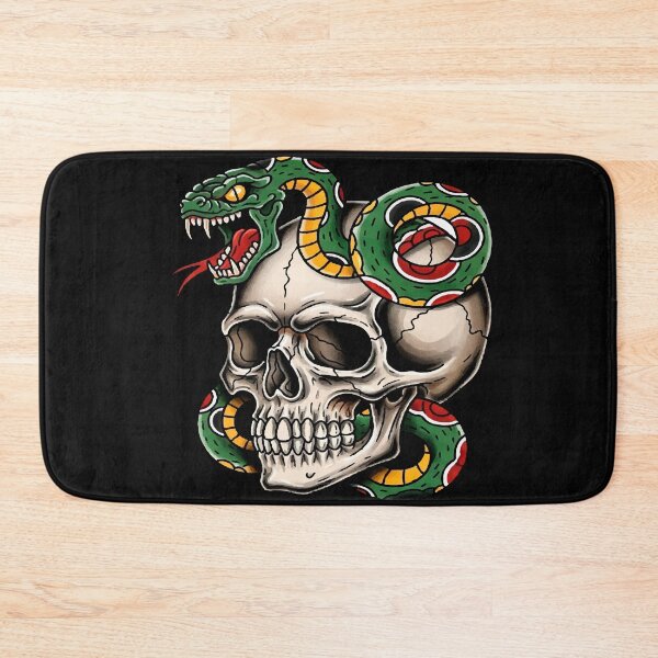 Item preview, Skull and Snake – Neotraditional Vintage Tattoo Art designed and sold by  Ojo de Lilith.