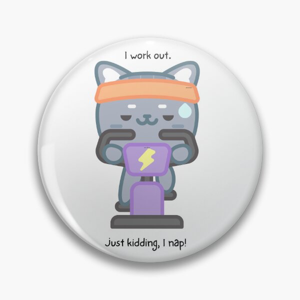 Item preview, I Work Out... Just Kidding, I Nap – Funny Cat Fitness Design designed and sold by TiggsnPigsArt.