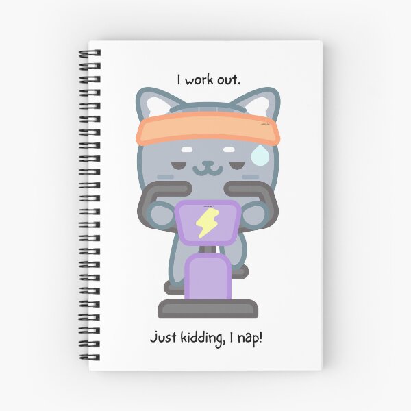 Item preview, I Work Out... Just Kidding, I Nap – Funny Cat Fitness Design designed and sold by TiggsnPigsArt.