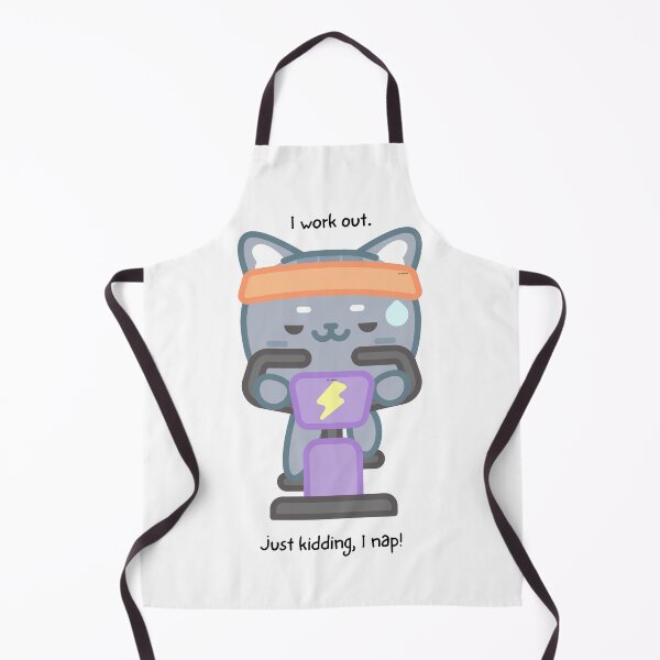 Item preview, I Work Out... Just Kidding, I Nap – Funny Cat Fitness Design designed and sold by TiggsnPigsArt.