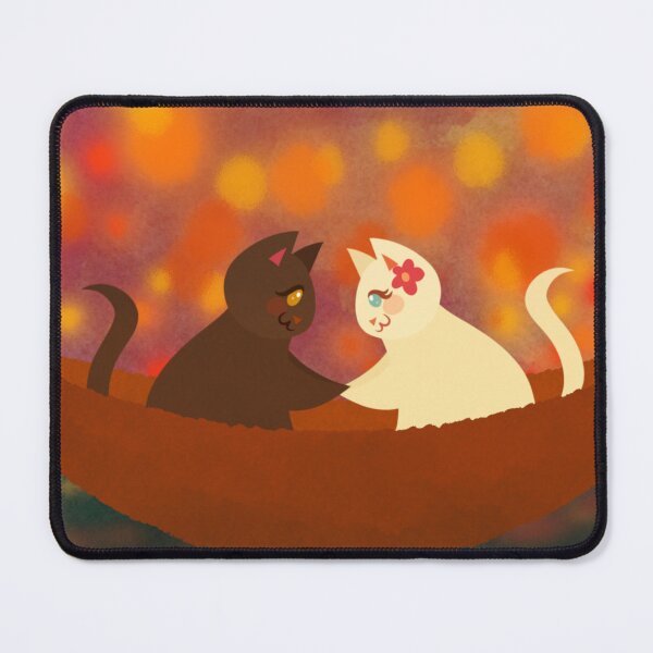 Item preview, Tangled Flynn Rider and Rapunzel Lantern Scene as Cats Cartoon Art Drawing designed and sold by Kyna Arts.