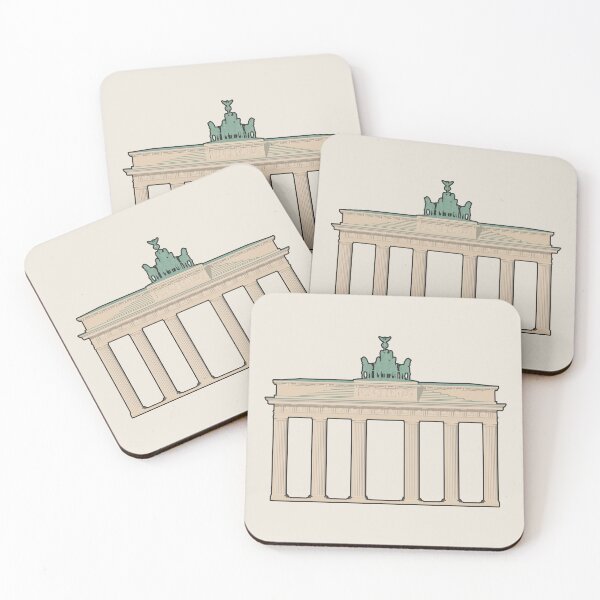 Item preview, Brandenburg Gate Berlin Architectural Illustration (Outlined) designed and sold by archetype prints.