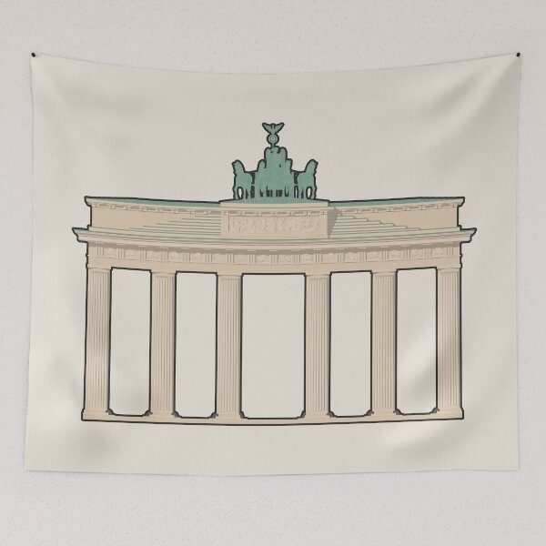 Item preview, Brandenburg Gate Berlin Architectural Illustration (Outlined) designed and sold by aio.