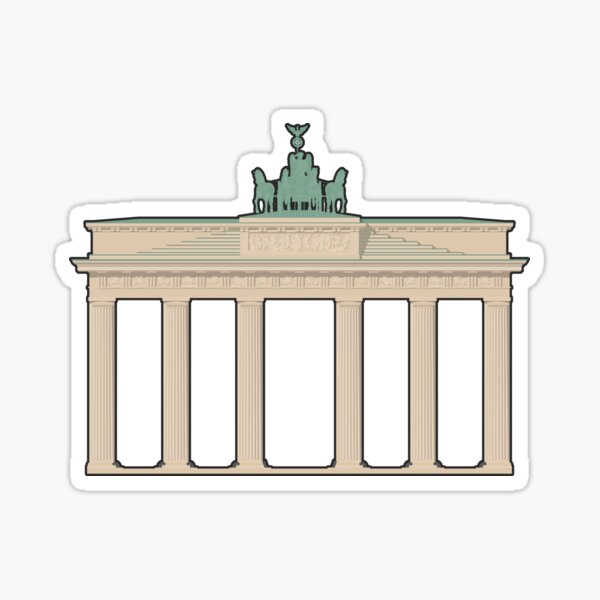 Artikel-Vorschau von Brandenburger Tor, Berlin, Architekturillustration (umrissen), designt und verkauft von aio.