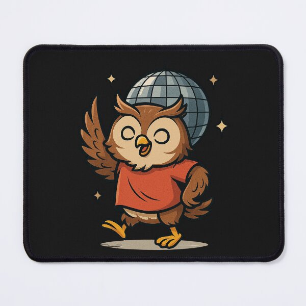 Item preview, Dancing Owl Under Disco Ball – Retro Party Animal Design designed and sold by ColorSplash123.