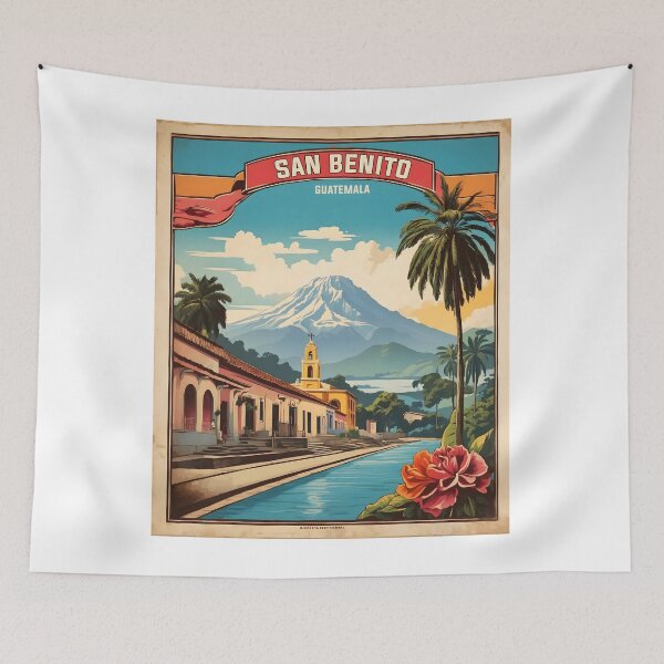 Item preview, San Benito Guatemala Vintage Poster Tourism  designed and sold by TravelersGems.